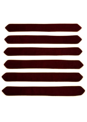 Doctoral Bars 013 (Burgundy Suede Velvet/Gold)