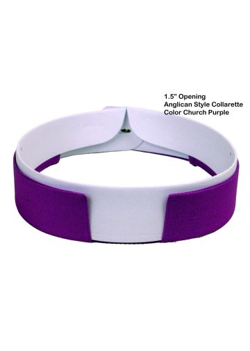 Double Band Anglican Collarette (Church Purple)