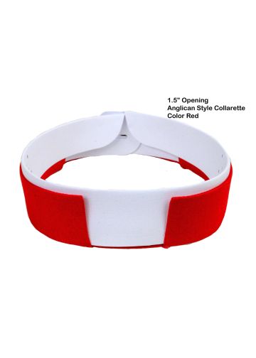 Double Band Anglican Collarette (Red)