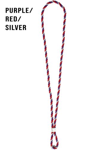 Three Tone Purple/Red/Metallic Silver Cord 080