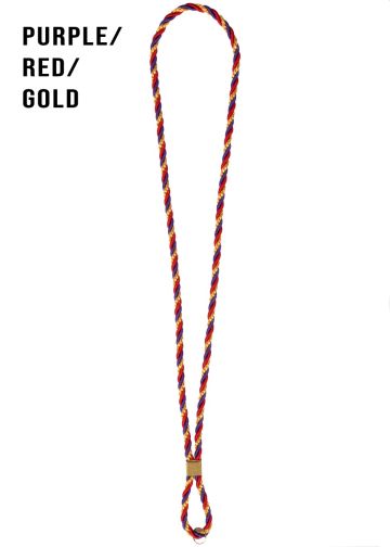 Three Tone Purple/Red/Metallic Gold Cord 080