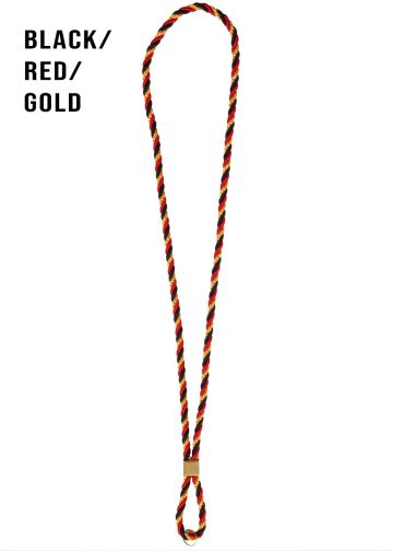 Three Tone Black/Red/Metallic Gold Cord 080