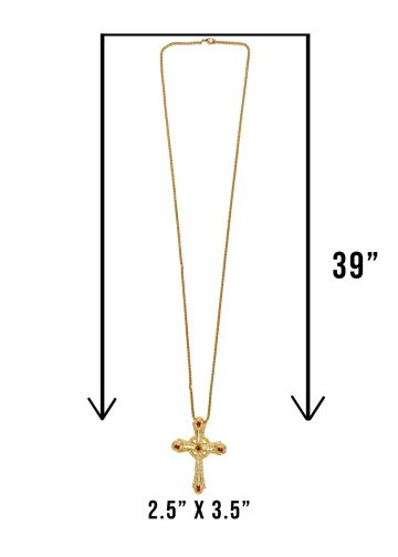 Bishop Pectoral Cross  JUVI450 (Gold Red)