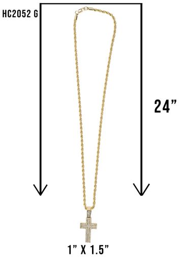 Womens Pectoral Cross With Chain HC2052 (G )