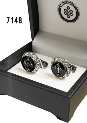 2 PC Cross Cufflinks Style 714B