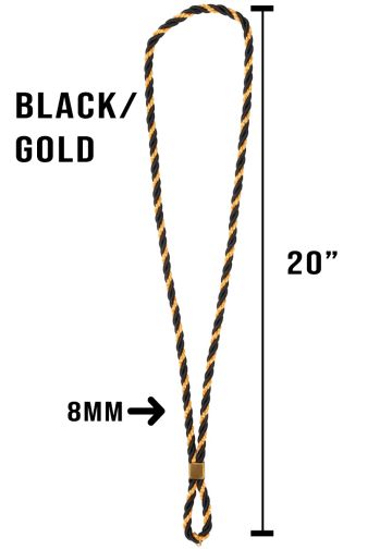 Premium Two Tone Clergy Cord (Black/Gold) Style 98706