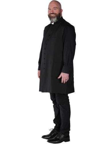 Mens 3/4 Clergy Vest (Black)