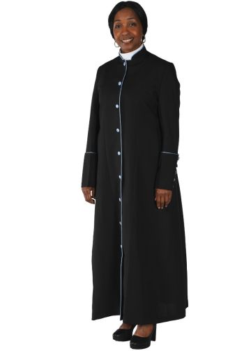 Womens Robe LR111 (Black/Light Blue)