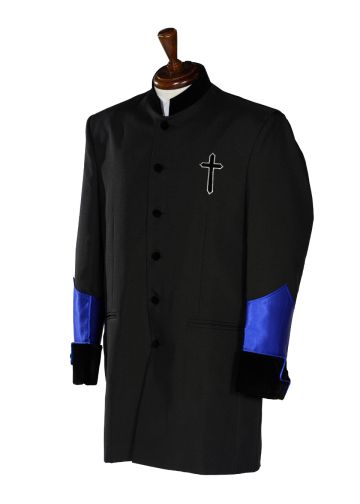 Clergy Jacket Cj105 (Black/Royal)