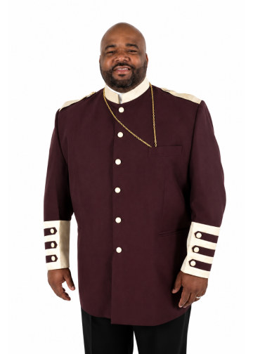 Clergy Jacket CJ010 (Wine/Gold LT)