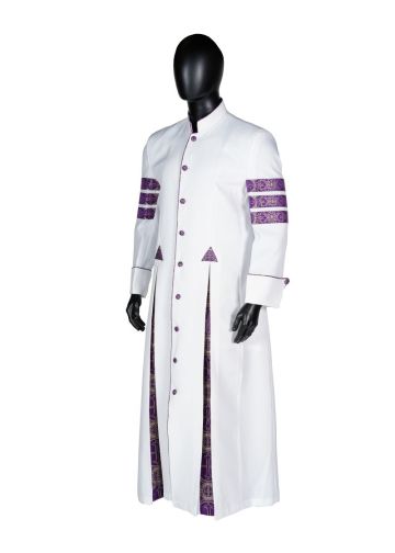 Mens Robe Style exm6000 (White/Purple-Gold LT)