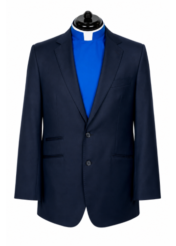 Clergy Rabat Shirt Front - Collar Included (Royal Blue)