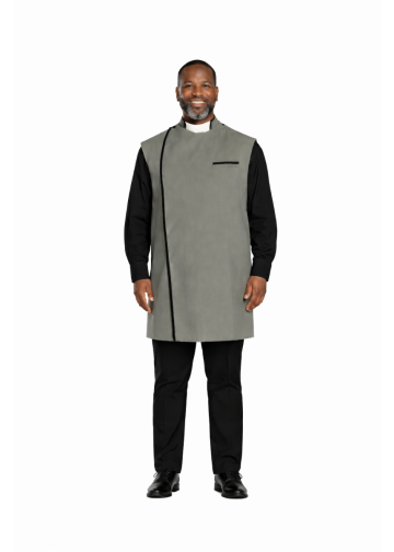 Clergy Apron (Gray/Black)