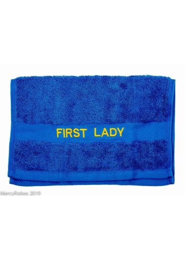 Preaching Hand Towel First Lady (Royal/Gold)