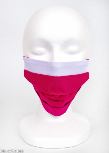 Full Collar Clergy Mask (Fuchsia)