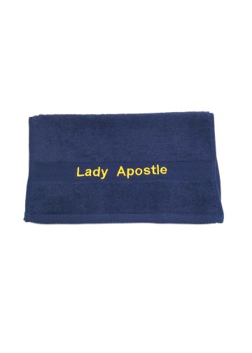 Preaching Hand Towel Lady Apostle (Navy/Gold)