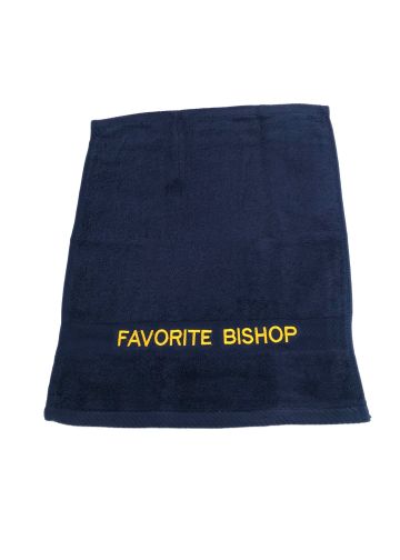 Preaching Hand Towel Favorite Bishop (Navy/Gold)