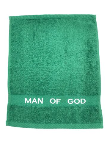 Preaching Hand Towel Man Of God (Green/White)