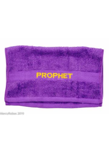 Preaching Hand Towel Prophet (Purple/Gold)