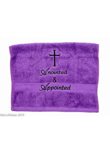 Preaching Hand Towel Anointed & Appointed (Purple/Black)
