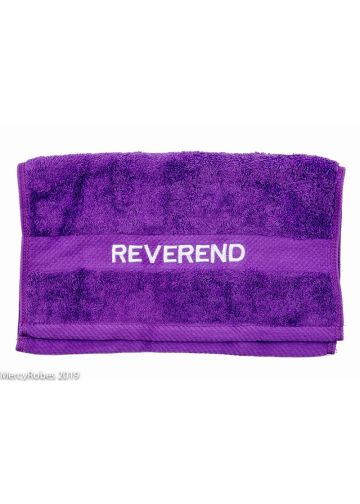 Preaching Hand Towel Reverend (Purple/White)