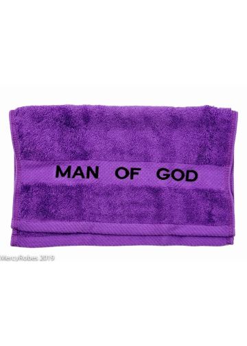 Preaching Hand Towel Man Of God (Purple/Black)