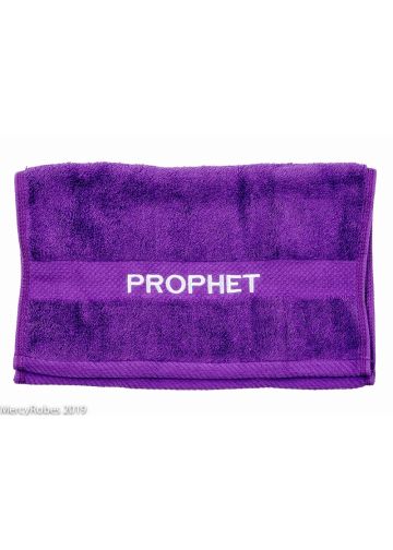 Preaching Hand Towel Prophet (Purple/White)