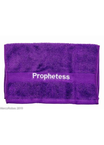Preaching Hand Towel Prophetess (Purple/White)
