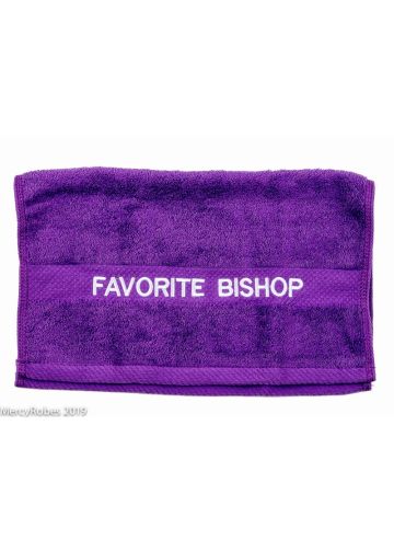 Preaching Hand Towel Favorite Bishop (Purple/White)