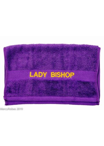 Preaching Hand Towel Lady Bishop (Purple/Gold)