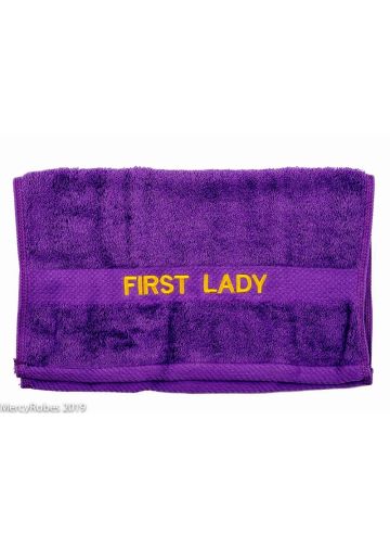Preaching Hand Towel First Lady (Purple/Gold)