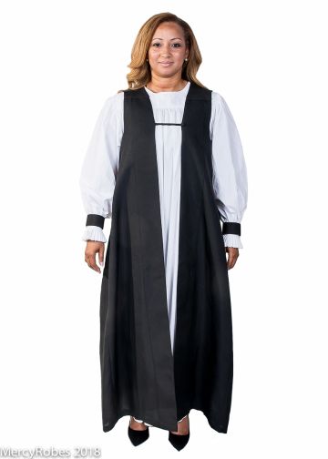 Womens Rochet With Chimere Set (Black)