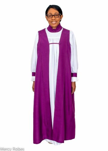 Womens Traditional Chimere (Red-Purple 01)