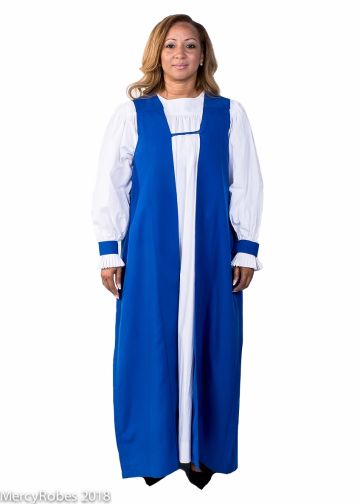 Womens Rochet With Chimere Set (Royal Blue)