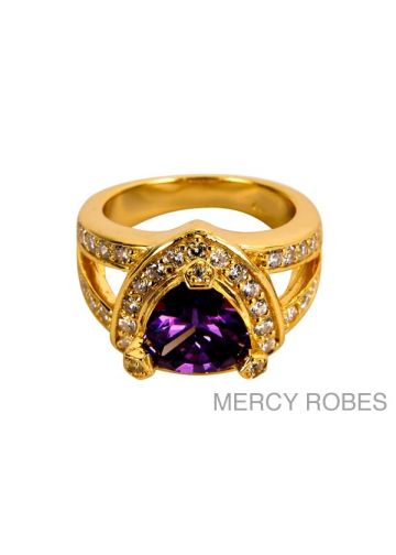 Womens Clergy Ring Subs432 G-Purple