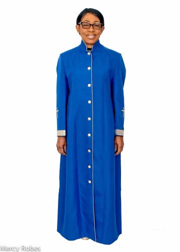 Womens Clergy Robe Style LR102 (Royal/Gold)