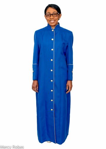 Womens Clergy Robe Style LR117 (Royal/Gold)