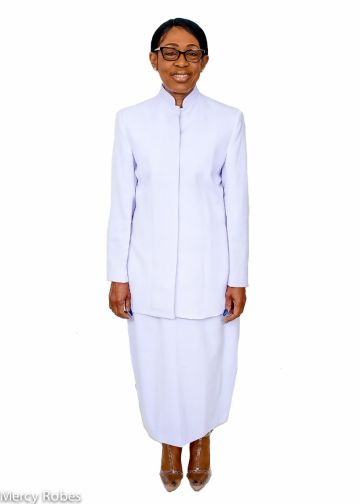 Womens Clergy Jacket With Skirt Style LC031 (White)