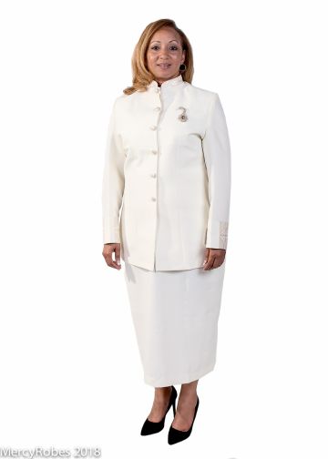 Womens Clergy Jacket With Skirt Style LC010 (Cream/3Rd Gold-Gold LT)