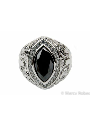 Womens Clergy Pastor Ring Subs523 (S-Black)