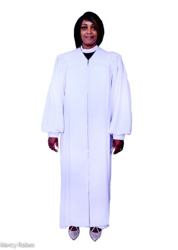Womens Clergy Pulpit Robe Style Micro2024 (White)