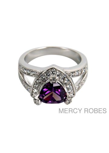 Womens Clergy Ring Subs432 S-Purple