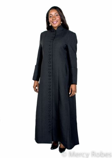 Womens Robe Style Lr (33) Button (Black/Black)