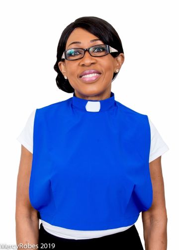 Womens Clerical Tab Dickey (Royal Blue)