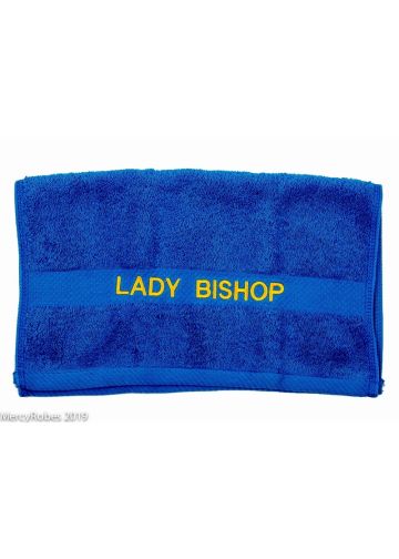 Preaching Hand Towel Lady Bishop (Royal/Gold)