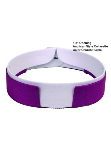 Double Band Anglican Collarette (Church Purple)