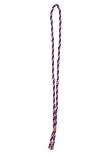 Premium Three‑Tone Royal Blue/ Red- Metallic Silver Clergy Cord #295