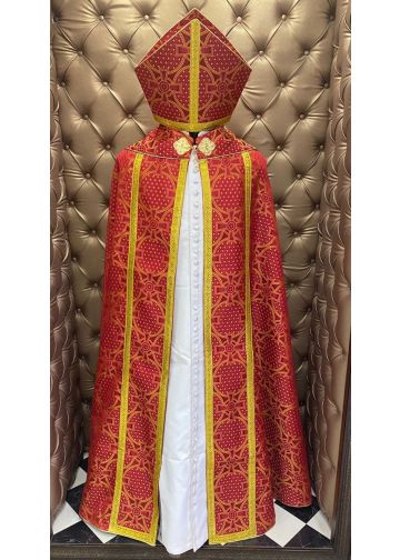 Long Cope & Mitre Style 202111 (Red/Gold)