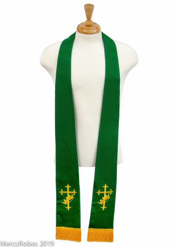 Long Clergy Stole Style Rvs2019 (Green/Gold)