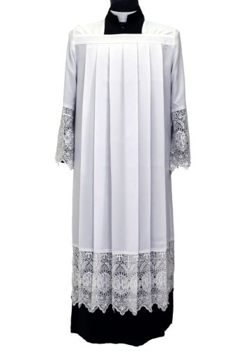 Long Clergy Surplice With Premium Lace Style Sur1022